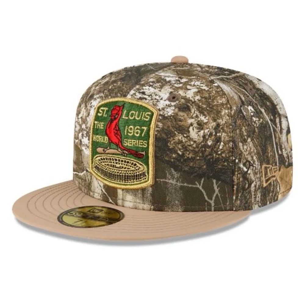 NWT Sz 7 1/4 Real Tree St. Louis Cardinals 59FIFTY Fitted Hat - Picture 2 of 10